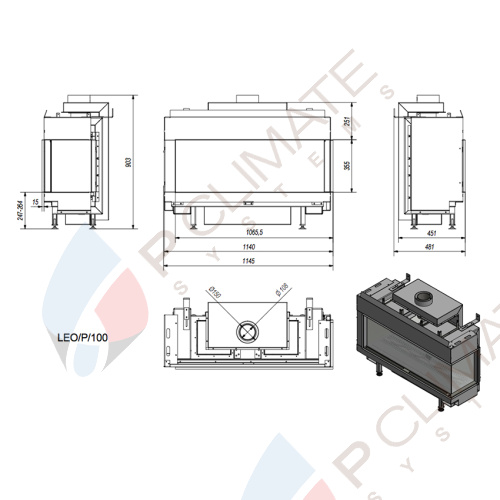 Газовая топка LEO/P/100/G31/37MBAR (баллонный газ)