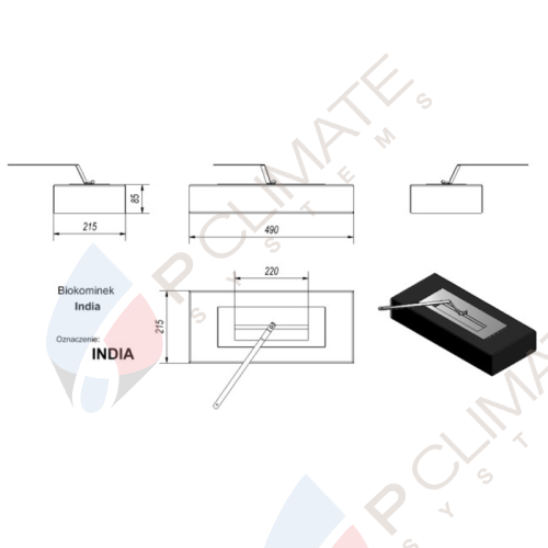 Биокамин Kratki INDIA, TUV