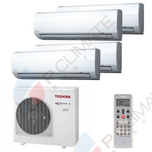 Мульти сплит система Toshiba RAS-M10SKV-Ex2+RAS-M13SKV-Ex2 / RAS-4M27UAV-E