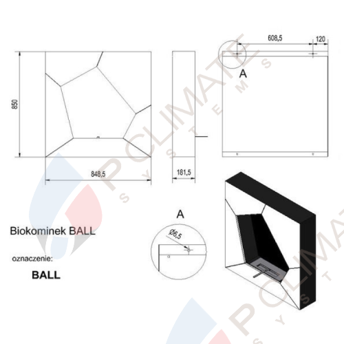 Биокамин Kratki BALL TUV