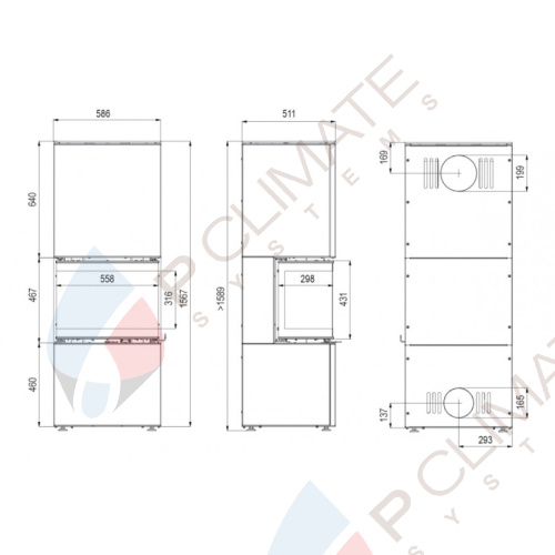 Печь DEFRO HOME INTRA XSM C VER COMPACT 1, 8 кВт, золотая сталь