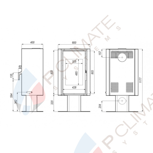 Печь DEFRO HOME SOLUM TOP, 9кВт, золотая сталь