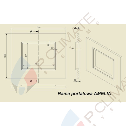 Портал из МДФ ZEBRANO для топок Amelia, Felix