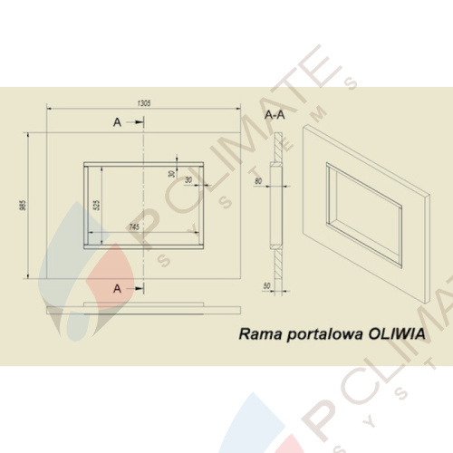 Портал из МДФ ZEBRANO для топок Oliwia, Wiktor