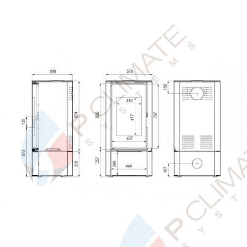 Печь DEFRO HOME ORBIS, 9кВт, белая сталь