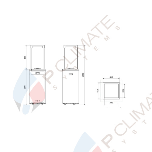 Нагреватель газовый PATIO/LIGHT, сталь с ручным управлением, цвет белый