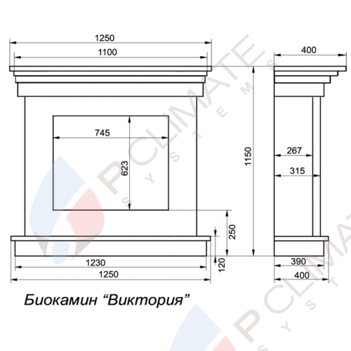 Биокамин Виктория