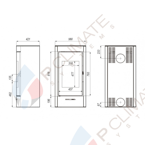 Печь DEFRO HOME ORTI, 9 кВт