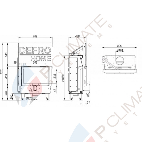 Топка DEFRO HOME IMPULS SM G, 8кВт, 626/419мм, гильотина